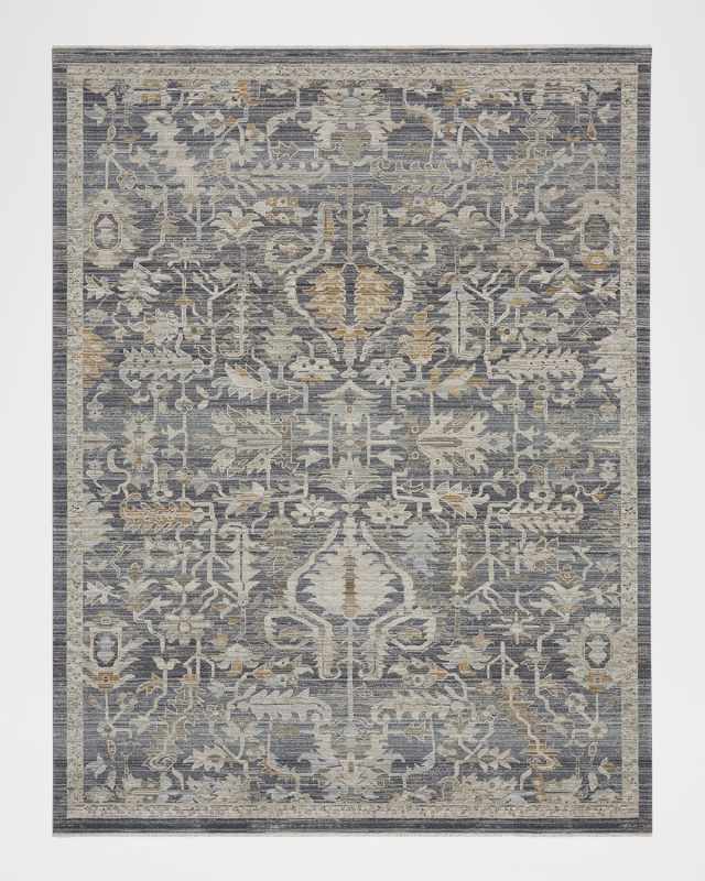 Lynx Navy Power-Loomed Rug, 9' x 12'